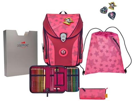 DerDieDas ErgoFlex MAX Superflash Neon Schulranzenset 5-teilig Neon Star
