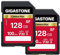 Gigastone 128GB 2-Pack SD Card, Camera Plus, V30 U3 SDXC Memory Card High Speed UHD Video Compatible with Canon Nikon Sony Panasonic Digital Camera, with 2 Mini case