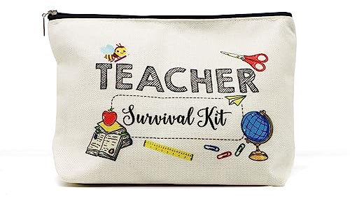 ALLY-MAGIC Y7JSFBD Y7JSFBD Wertschätzungsgeschenk für Lehrer, Überlebens-Set, Dankeschön-Geschenke für Frauen, Make-up-Tasche, Lehrergeschenk für Lehrer, Schulabschluss, Geburtstag, Biene, 1 count