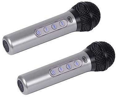 Trevi EM 415 R Set di Microfoni Wireless 2.4GHz, Riproduzione Chiara e Senza Distorsioni, Funzionamento fino a 15m, Batteria Ricaricabile per Ricevitore e Microfononi