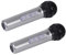 Trevi EM 415 R Set di Microfoni Wireless 2.4GHz, Riproduzione Chiara e Senza Distorsioni, Funzionamento fino a 15m, Batteria Ricaricabile per Ricevitore e Microfononi