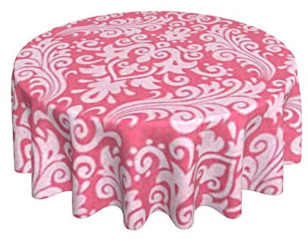 Wachstischdecke Sparkle Medium Damast Hot Pink Wetterfeste Tischdecke Wasserdicht Wachstuch 152Cm Für Garten Party Picknick