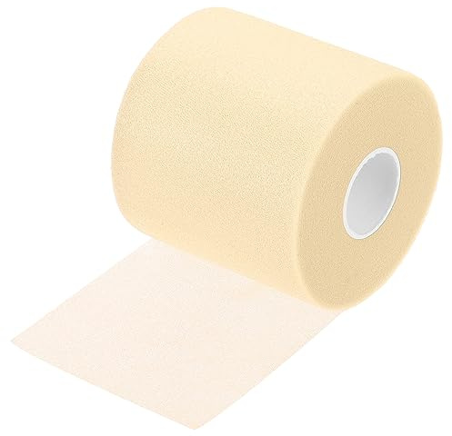 PATIKIL 30 Yard x 2.8 Inch Badminton Grip Cushion Wrap, PE Tennis Racket Grip Tape Backing Film Handle Anti Skid Cushion Accessories, Beige