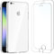 NEW'C Hülle für iPhone SE 2020, iPhone SE 2022 - Ultra Transparent Silikon Weiches TPU Gel und 2 × Panzer Schutz Glas für iPhone SE 2020, iPhone SE 2022