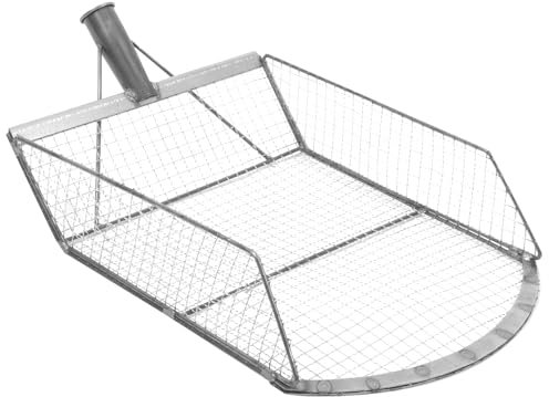 Veemoon Setaccio per La Raccolta Pala del Setaccio Pala da Pala di Scarico Pala Setacciatrice Lettiere Utensile Manuale da Giardinaggio Pala per Cereali Pala Agricola Mais Metallo