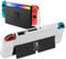 Dockable Case for Nintendo Switch Oled Case Cover with 2 Game Card Slots [Compatible with TV Dock] - TPU Nintendo Switch Oled Protective Soft Case with Ergonomic Grip White