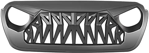 Parrilla Malla Rejilla Delantera Coche Para Jeep Para Wrangler Para JL 2018 2019 2010 ABS Plástico Negro Brillante Accesorios Coche rejilla parachoques