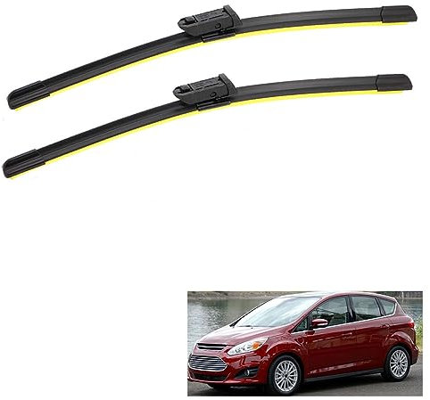 Scheibenwischer, Frontscheibe Scheibenwischerblätter für Ford C-MAX MK2 30+26R 2011-2016, mit Hakenbefestigung Ersatz Wischerblätter Set,B