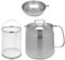 LOVIVER Pot de Filtre à Huile en Acier Inoxydable, Bidon de Graisse Avec Couvercle Anti-poussière et Filtre à Mailles Fines, Passoire à Graissee Multifonctionnel pour Cuisine, 1.5L