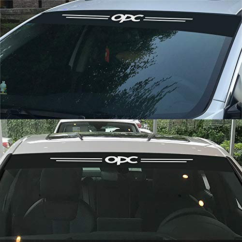 RVETBFD Frontscheiben Aufkleber,Für Opel OPC Auto Sticker,Styling Dekoration,Sun Visor Strip Tint Film
