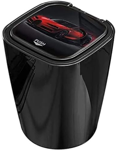 Auto Aschenbecher Tragbares FüR Opel Corsa D 2006-2014, Anti-Geruch Mit Deckel Tragbarer Aschenbechers Edelstahl Licht Rauchfreier Autoteile,A/Black