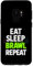 Hülle für Galaxy S9 Eat Sleep Brawl Repeat Lustiges Videospiel