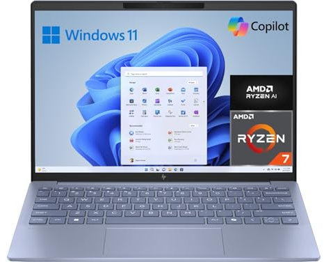 HP OmniBook 7 Aero – Ordenador portátil Ultraligero de 13.3 2K AMD Ryzen AI 7 350, 32GB RAM, 1TB SSD, AMD Radeon 860M, Windows 11 Gris – Teclado QWERTY Español