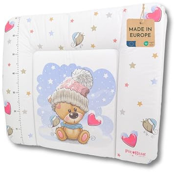 pic Bear Wickelauflage - hochwertige OEKO-TEX Wickeltischauflage - pflegeleichte Wickelunterlage - Auflage Wickelkommode - 85 x 72 cm - Heart