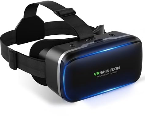 FIYAPOO VR Brille, HD 3D Virtual Reality Brille für 3D Filme und Spiele, kompatibel mit 4,7-6,53 Zoll Android und iPhone Smartphones, Kinder und Familie zu Weihnachten