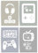 Papierkindᵀᴹ 4er Poster Set - Gaming Pixel Art Gameboy WASD Controller | Wandbilder für Gamer-Kinderzimmer | Coole Deko | Gamerzimmer Bilder | DIN A4 ohne Rahmen (A115-2)