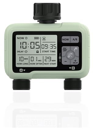 LVSEWOA Sistema di temporizzazione 2 Timer di Uscita Irrigazione Irrigazione Automatica Esterna Programmi Completamente Regolabili (Tipo A)