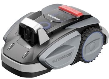 Sunseeker V3 Plus Mähroboter ohne Begrenzungskabel 1000 m², Vision AI Doppel-Auge, 42% Steigung, App-Steuerung, Rasenmäher mit EIN-klick-Mähen, silbergrau