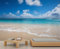 FACADUP Ocean Murals, Blue Sky White Clouds Sea View Wall Mural Wallpaper, Beach Wallpaper for Living Room Bedroom Decor 200x140cm Nature Ocean Scenic Decorative (Not Self-Adhesive)