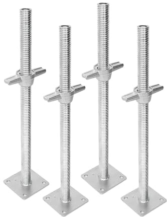 Fxzqgnh 4 Pieces Leveling Jacks for Scaffolding 12 Adjustable Feet for Scaffold