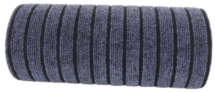 KOMBIUDA Dalles de moquette autocollantes - Rouleau de moquette à décoller et à coller pour sols antidérapants intérieurs et extérieurs, chambre, cuisine, escaliers, 40 x 300 cm, noir et gris