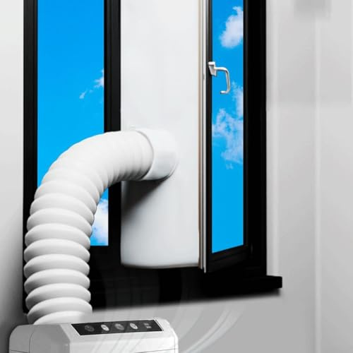 Kit di guarnizioni per finestre per condizionatore d'aria portatile, panno impermeabile regolabile per AC mobile, misura zero gap 300-500 cm, facile da installare, senza foratura, a risparmio