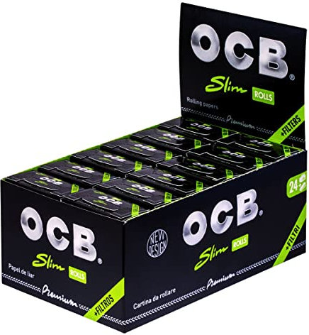 OCB Premium Rolls + Tips, 24 Stück, 16 x 10 x 7 cm, Schwarz