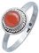 Ring 925 Silber Karneol orange roter Stein Edelstein echt Silber Damen Sterling Silber Geschenk (MRG-114-16-(58))