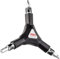 PRO BIKE TOOL Drei-Arm-Schlüssel - 6 in 1 Y Hex Schlüssel-Werkzeug - 6 austauschbare Bits - T25 & PH2 Schraubendreher - Multifunktionswerkzeug & Radpflegewerkzeug, Multitool, Fahrrad Werkzeug