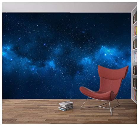 Space Galaxy Stars Planets Wallpaper Mural Photo Children Kids Bedroom Home Deco