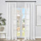 Topfinel Gardinen mit Kräuselband Voile Vorhänge Halbtransparent Vorhang Weiß Gardinen Wohnzimmer Modern 140x280cm (BxH) 2 Stücke für Wohnzimmer Schlafzimmer Fenster