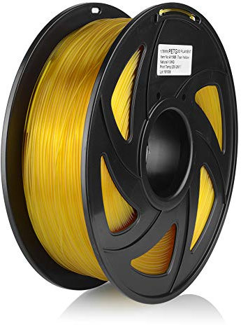 S SIENOC 3D Drucker PETG Filament 1,75mm 3D Drucker Filament Transparent Gelb 1KG (PETG Transparent Gelb)