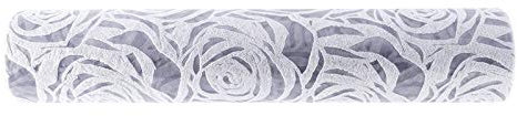 Chemin de table de luxe Ideen mit Herz | Polaire décorative en rouleau | 30cm x 5m | Chemin de table | Décoration de table | Différents modèles au choix (roses | gris argenté)