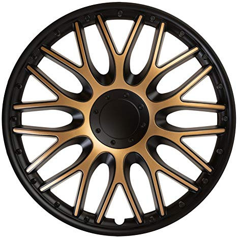 Satz J-Tec Radzierblenden Orden 15-Zoll Schwarz/Gold