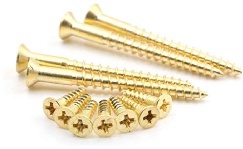 Viti autofilettanti in ottone, tutte le viti in legno antico per mobili in rame, viti in rame puro, viti a testa svasata a croce in rame, 4mm-Diametro 4x30mm50 prezzo