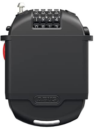 ABUS Serratura speciale Combiflex 2503/120 staffa UCH 2503 - adatta come serratura per bagagli, sci, caschi cavo d'acciaio da 120 cm con codice a combinazione nero