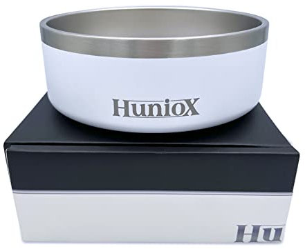 HUNIOX® 1,25 L Gamelle Chien – Gamelle Eau Chat – Gamelle Anti Debordement – Gamelle Eau Chien – Mangeoirs et Abreuvoirs pour Chiens – Gamelle INOX – Ecuelle Chien - Bol Chien (Everest)