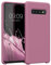 kwmobile Case Compatible with Samsung Galaxy S10 Case - TPU Silicone Phone Cover with Soft Finish - Dark Rose