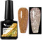 VENALISA Glitter Gold Reflective Glitter Gel Polish - Sparkling Shiny Disco Gel, Long Lasting Soak Off, Dries Under UV LED Lamp - Summer Nail Art Salon