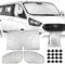 Parasol para Parabrisas Compatible con Ford Transit Custom 2012-2022, 3 Piezas Protector de Parabrisas, Juego de Parasol Térmico Interno con Bolsa de Almacenamiento, 100% Oclusión