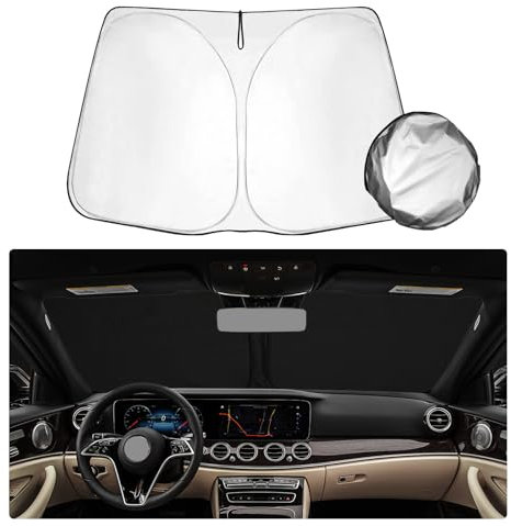 SHAOHAO Compatible con Mercedes E-Clase W213 2016-2025 /CLS C257 2018-2025 Parasol Plegable Protección UV y Calor Parasol Parabrisas Mercedes W213 Accesorios