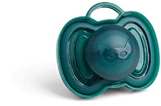 Herobility Pacifiers for 0 – 6 Month Baby Dark Green | BPA Free, Thin & Soft Silicone Material, Large Air Vents | Easy to Clean & Hygienic