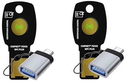 FIDO2 NFC Plus Kit 2 - FIDO2 / U2F / NFC/PIV und digitales Zertifikat - ChipNet Kit FIDO2 - spanisches Unternehmen - mit Kundendienstunterstützung