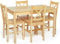Esstisch mit 4 Stühlen Set Kiefer Holz Essgruppe 4er Set für Esszimmer, Küche, Wohnzimmer,108 x 65 x 73 cm, Holzfarbe