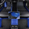 Nsgdda Nach Maß Auto Fußmatten Auto Matte Anpassbare 98% Auto Modell PU Leder voller bedeckter Schutz Advanced Performance Liners (Blau+Schwarz Beige)
