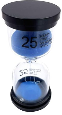 MagiDeal Sablier de 25 Minutes, Verre de Sable, Ornement de Bureau, Accessoire de Salle de Bains, Lunettes d'heure pour Ornement de Table de Salle à Manger,