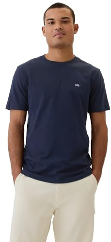 Gap Herren-T-Shirt mit Rundhalsausschnitt und weichem Micro-Logo, Tapisserie Marineblau, XX-Large