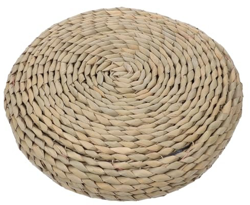 TOPBATHY 1Stk Kissen stuhlsitzmattem Bodenbestuhlung yogabl? Stroh Yoga-Essen Yoga-Polster gewebten Matte Meditation gewebte Unterlage Haushalt Yoga Matte dekorative Matte Teppich Baumwolle