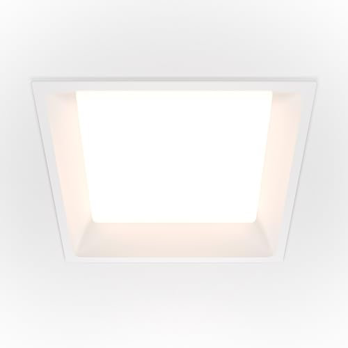 Moderne Deckenleuchte Downlight Zen LED in Weiß, aus Aluminium, 1800 Lumen, 3000K, 24W energiesparend, modernes Design für Küche, Schlafzimmer, Wohnzimmer, Esszimmer, Lobby