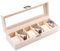 ProCase Uhrenbox mit 6 Fächern, Uhrenkasten mit Glasdeckel, Uhrenkoffer mit Uhrenkissen, Uhrenaufbewahrung, Premium-Uhrenschatulle, PU-Leder Uhrenkasten, Watch Box für Herren - 6 Fächer, Weiß